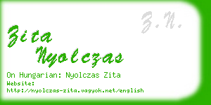 zita nyolczas business card